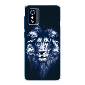 Чехол с картинкой на ZTE Blade L9 (Лев - синий)