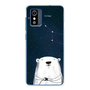 Силиконовый бампер с картинкой животных для ZTE Blade L9 (Медведица)