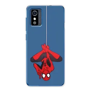 Чехол Супергерой Человека Паука на ZTE Blade L9 (На паутине)