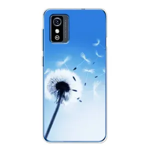 Силиконовый Чехол с одуванчиками на ZTE Blade L9 (Одуванчик на голубом)