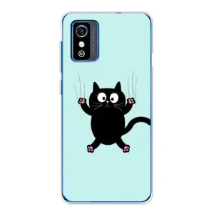 Силиконовый чехол с котиком для ZTE Blade L9 (Падающий кот)