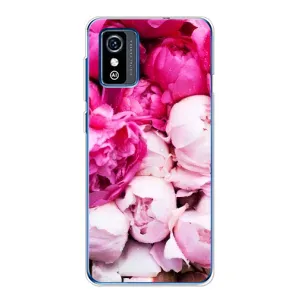 Силиконовый бампер с принтом (цветочки) на ЗТЕ Блейд Л9 (Пионы)