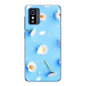 Чехол с Цветами для ZTE Blade L9 (ромашки на голубом)