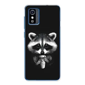 Силиконовый Чехол с Енотами на ZTE Blade L9 (С кофем)