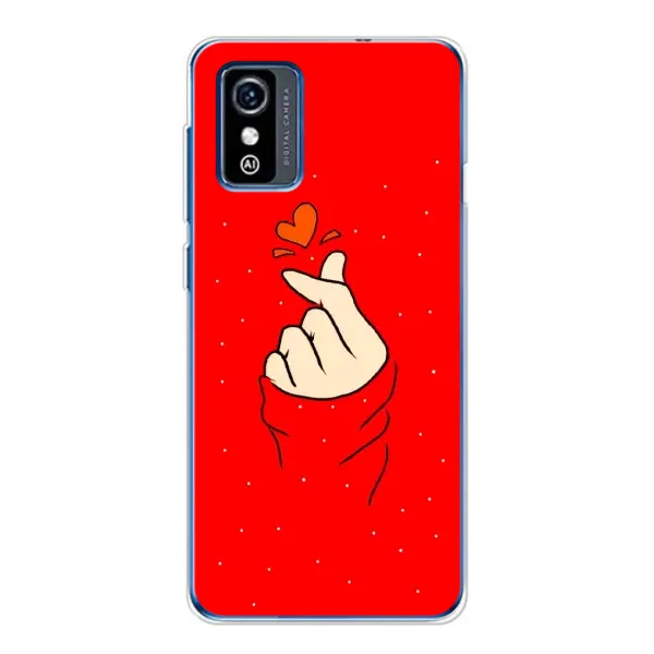 Чехол с рисунком «Сердце на красном» для ZTE Blade L9 Чехол с рисунком «Сердце на красном» для ZTE Blade L9
