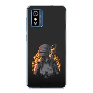 Силиконовый чехол с картинкой "Герой Pubg" на ZTE Blade L9 (В огне)