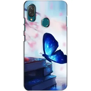 Силиконовый бампер с картинкой животных для ZTE Blade V10 Vita (Бабочка синяя)