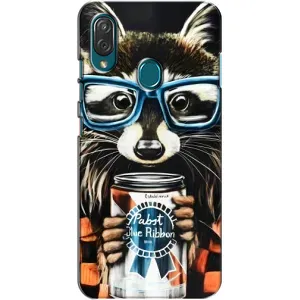 Силиконовый Чехол с Енотами на ZTE Blade V10 Vita (Енот в очках)