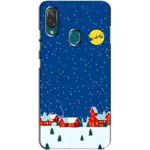 Силиконовый бампер на рождество для ZTE Blade V10 Vita (Город в снегу)