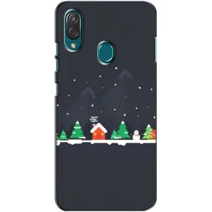 Силиконовый бампер на рождество для ZTE Blade V10 Vita (Город зимний)
