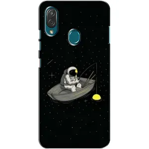 Силиконовый Чехол с принтом "Космонавты" на ZTE Blade V10 Vita (Космонавт на рыбалке)