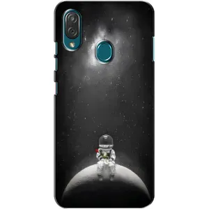 Силиконовый Чехол с принтом "Космонавты" на ZTE Blade V10 Vita (Космонавт романтик)