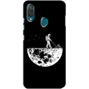 Силиконовый Чехол с принтом "Космонавты" на ZTE Blade V10 Vita (Космонавт)