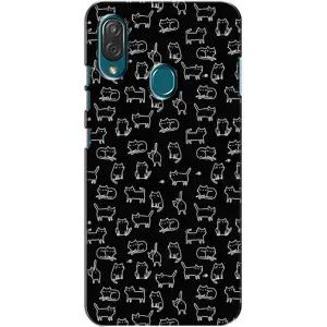 Чехол на тематику: Коты для ZTE Blade V10 Vita (Котики на черном)