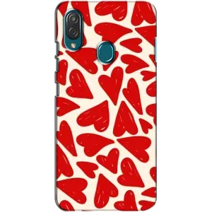 Чехлы с тематикой "Маленькие Сердечки" на ZTE Blade V10 Vita (Красные сердечка)