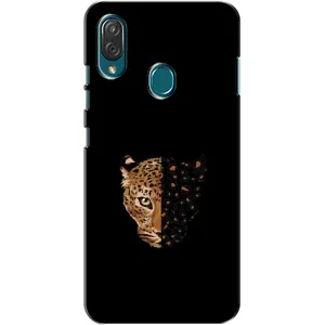 Чехол с леопардовым принтом на ZTE Blade V10 Vita (Леопард на черном)