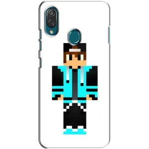 Чехлы для ZTE Blade V10 Vita (Персонажи Майн Крафт) (Мальчик в голубом)