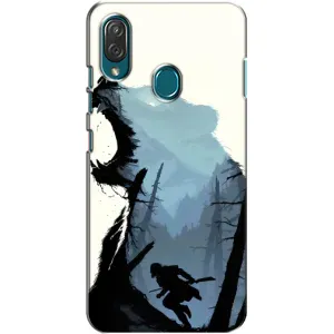 Силиконовый бампер с картинкой животных для ZTE Blade V10 Vita (Медведь и лес)