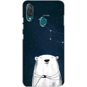 Силиконовый бампер с картинкой животных для ZTE Blade V10 Vita (Медведица)