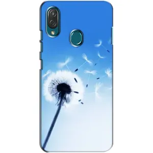 Силиконовый Чехол с одуванчиками на ZTE Blade V10 Vita (Одуванчик на голубом)