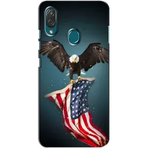 Чехол Флаг USA для ZTE Blade V10 Vita (Орел и флаг)