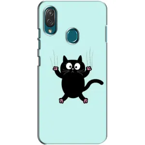 Силиконовый чехол с котиком для ZTE Blade V10 Vita (Падающий кот)