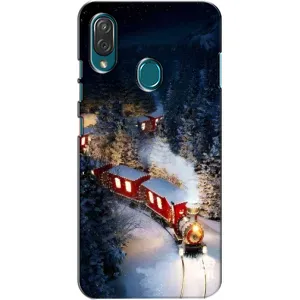 Силиконовый бампер на рождество для ZTE Blade V10 Vita (Поезд)