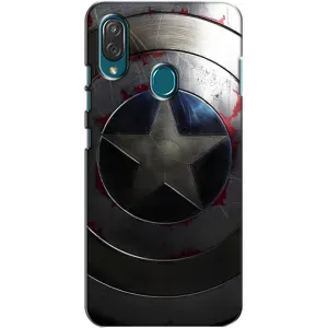 Чехол с Щитом Капитана Америки на ZTE Blade V10 Vita (Ретро Щит Капитана)