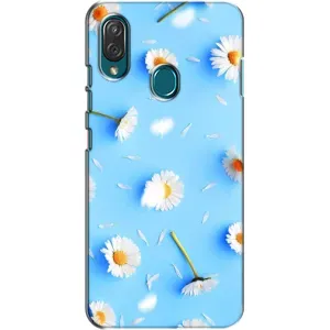 Чехол с Цветами для ZTE Blade V10 Vita (ромашки на голубом)