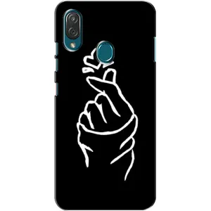 Чехлы (Знак сердечка) на ZTE Blade V10 Vita (Сердце на черном)