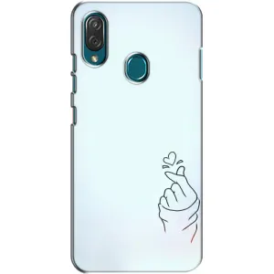 Чехлы (Знак сердечка) на ZTE Blade V10 Vita (Сердце на голубом)