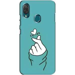 Чехлы (Знак сердечка) на ZTE Blade V10 Vita (Сердечко на бирюзовом)