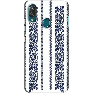 Силиконовый Чехол на ZTE Blade V10 Vita с картинкой Вышиванки (Синяя вышиванка)