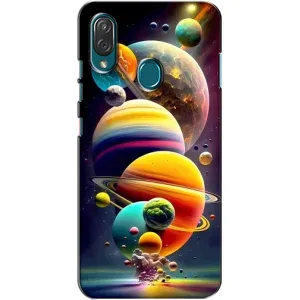 Чехол (ТПУ) с планетами на ZTE Blade V10 Vita (Солнечна система)