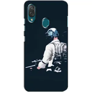 Силиконовый чехол с картинкой "Герой Pubg" на ZTE Blade V10 Vita (В экиперовке)