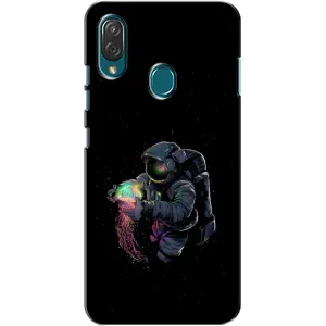 Силиконовый Чехол с принтом "Космонавты" на ZTE Blade V10 Vita (В руках земля)