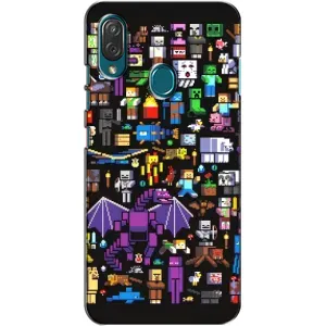 Чехол майнкрафт для ZTE Blade V10 Vita (Все персонажи)
