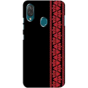 Силиконовый Чехол на ZTE Blade V10 Vita с картинкой Вышиванки (Вышиванка на черном)