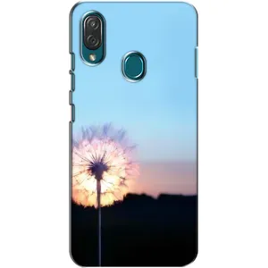 Силиконовый Чехол с одуванчиками на ZTE Blade V10 Vita (Закат с одуванчиком)