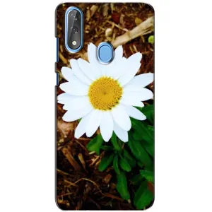 Чехол с ромашками на ZTE Blade V10 (Белая ромашка)