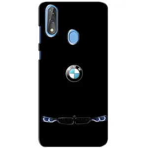 Силиконовый бампер с картинкой машины на ZTE Blade V10 (Черный BMW)