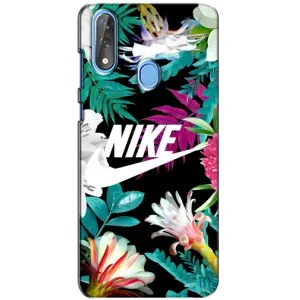 Силіконовый Чохол на ZTE Blade V10 з картинкою НАЙК (Квітковий Nike)