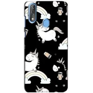 Чехол Unicorn на ZTE Blade V10 (Единорог с кофе)