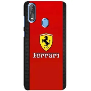 Силиконовый бампер с картинкой машины на ZTE Blade V10 (Ferrari Logo)