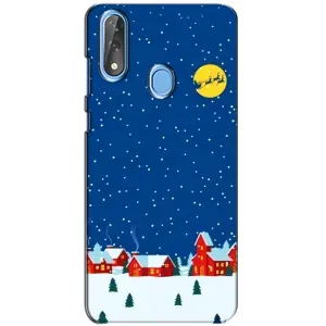 Силіконовий бампер на різдво для ZTE Blade V10 (Місто в снігу)