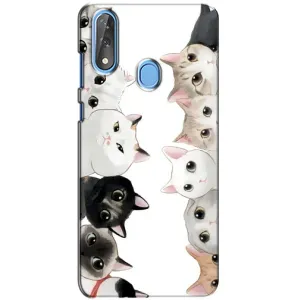 Силиконовый чехол с котиком для ZTE Blade V10 (Коты)