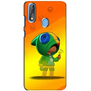 Чехол Бравл Старс для ZTE Blade V10 (LEON в кофте)