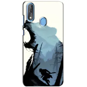 Силиконовый бампер с картинкой животных для ZTE Blade V10 (Медведь и лес)