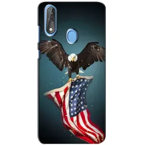 Чехол Флаг USA для ZTE Blade V10 (Орел и флаг)