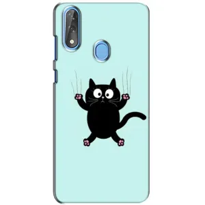 Силиконовый чехол с котиком для ZTE Blade V10 (Падающий кот)
